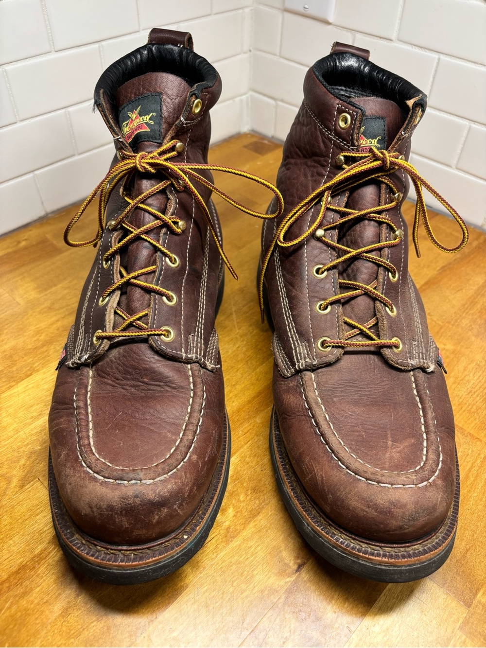 Thorogood American Heritage 6” Moc Toe Work Boots Brown 12 EE Made USA